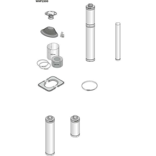 Harvia Steel Chimney WHP1500M Black - Finnish Sauna Builders