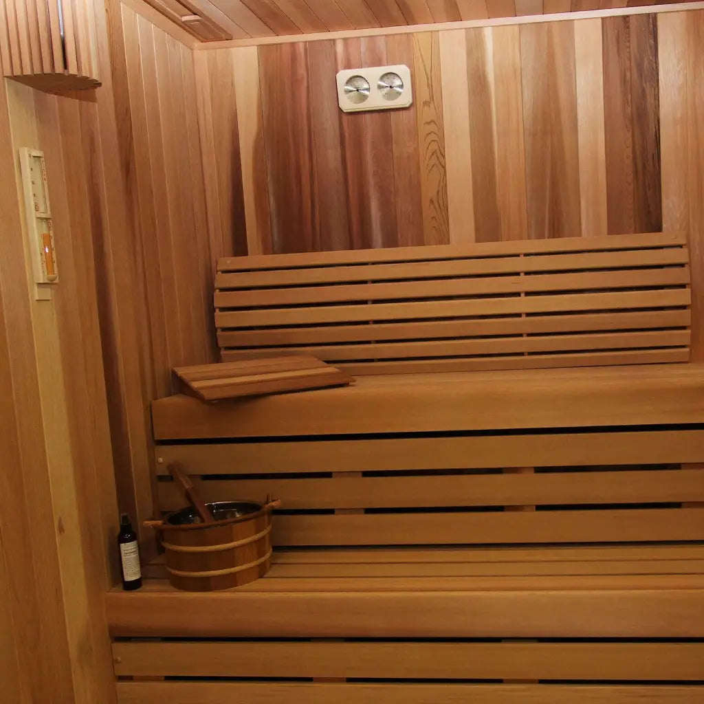 Custom Indoor Sauna Room - 5' x 5' x 8' - Finnish Sauna Builders