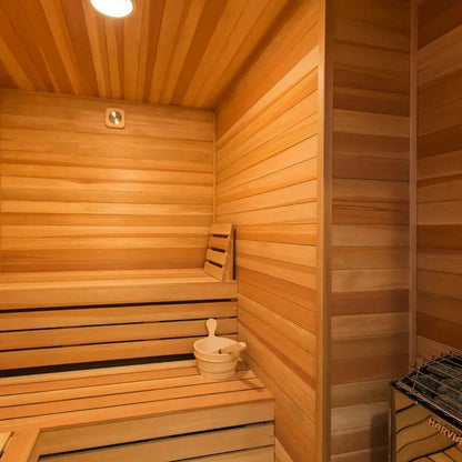 Custom Indoor Sauna Room - 6' x 10' x 8' - Finnish Sauna Builders
