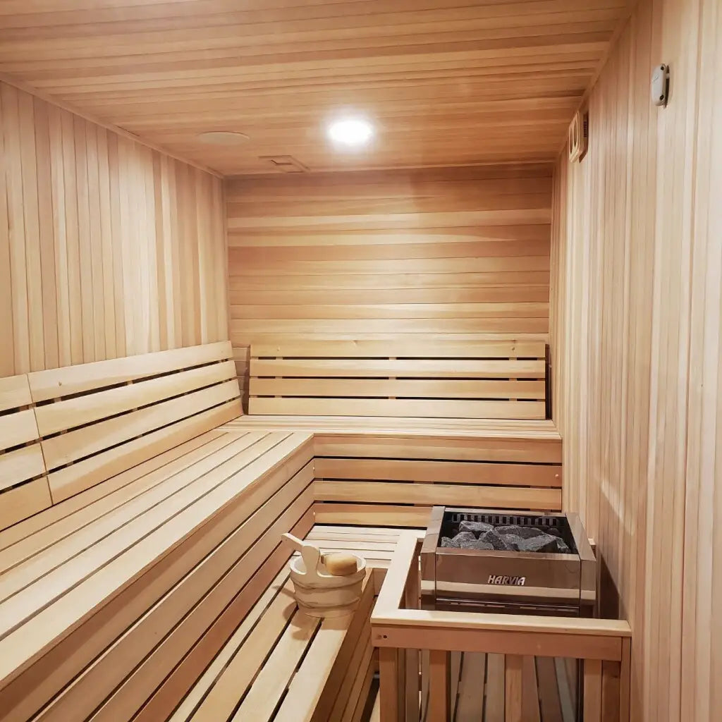 Custom Indoor Sauna Room - 4' x 8' x 8' - Finnish Sauna Builders