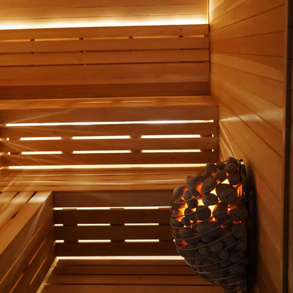 Custom Indoor Sauna Room - 6' x 10' x 8' - Finnish Sauna Builders
