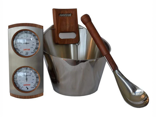 Harvia Steel Accessories Set Stainless Steel - Finnish Sauna Builders